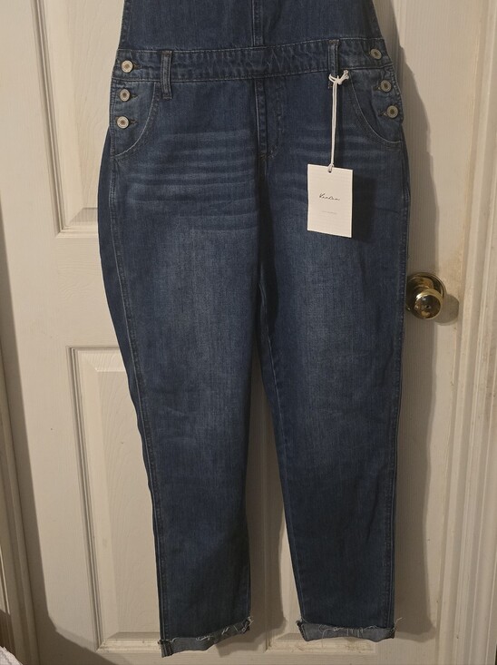 KanCan Denim - KanCan Jada High Rise Denim Overalls Medium NWT Racerback Dark Wash KC5180D
